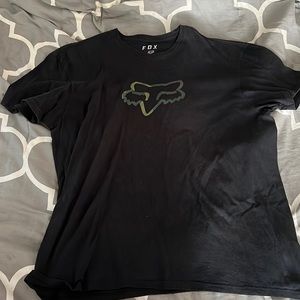 Black fox shirt with camo logo.